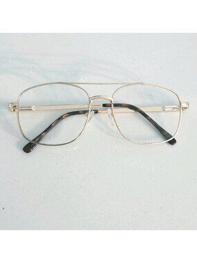 EMPIRE Mens Aviator Glasses Gold Tone Precription Eyeglass Frames Palm Springs